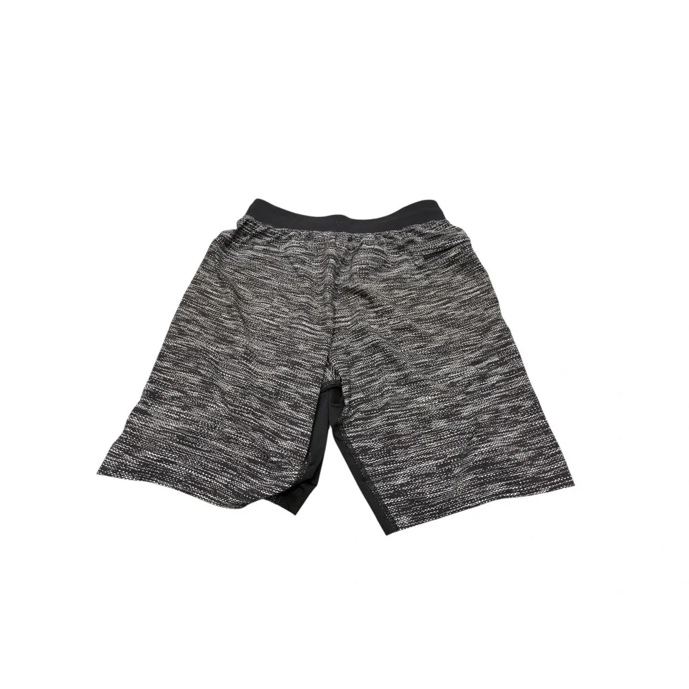 Lululemon Mens Space Dye Athletic Shorts Black White Medium 9 Inch Inseam - Picture 6 of 8